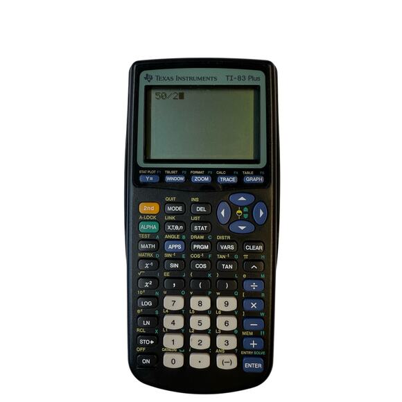 Texas Instruments TI-84 Plus Graphing Calculator Black with Cover - Picture 1 of 4